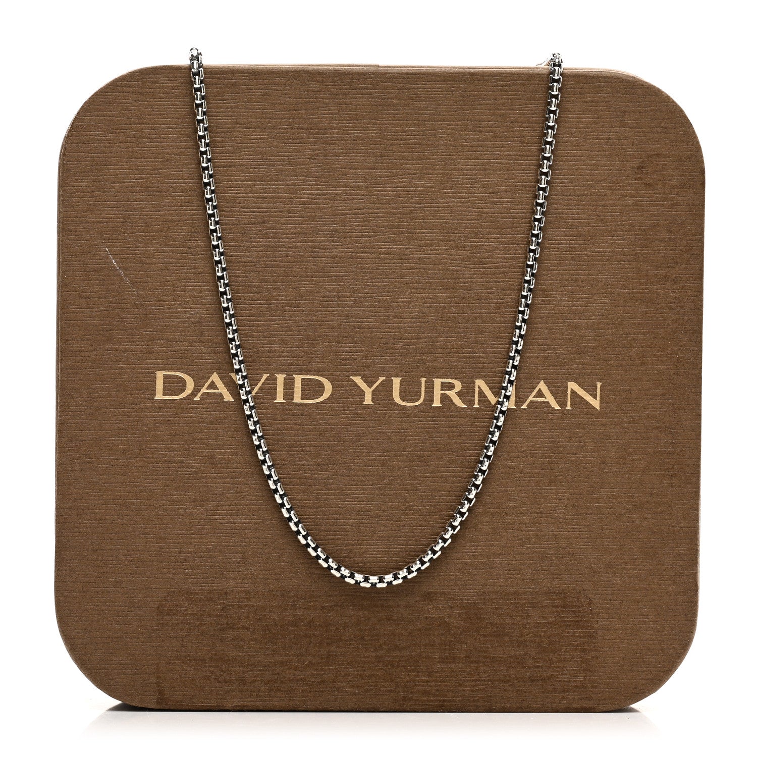David Yurman Sterling Silver 14K Yellow Gold 1.7mm Baby Box Chain Necklace 18" 5 of 5