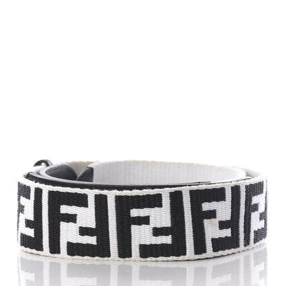 Fendi Fabric Calfskin FF Reloaded Strap You White Black 2 of 7