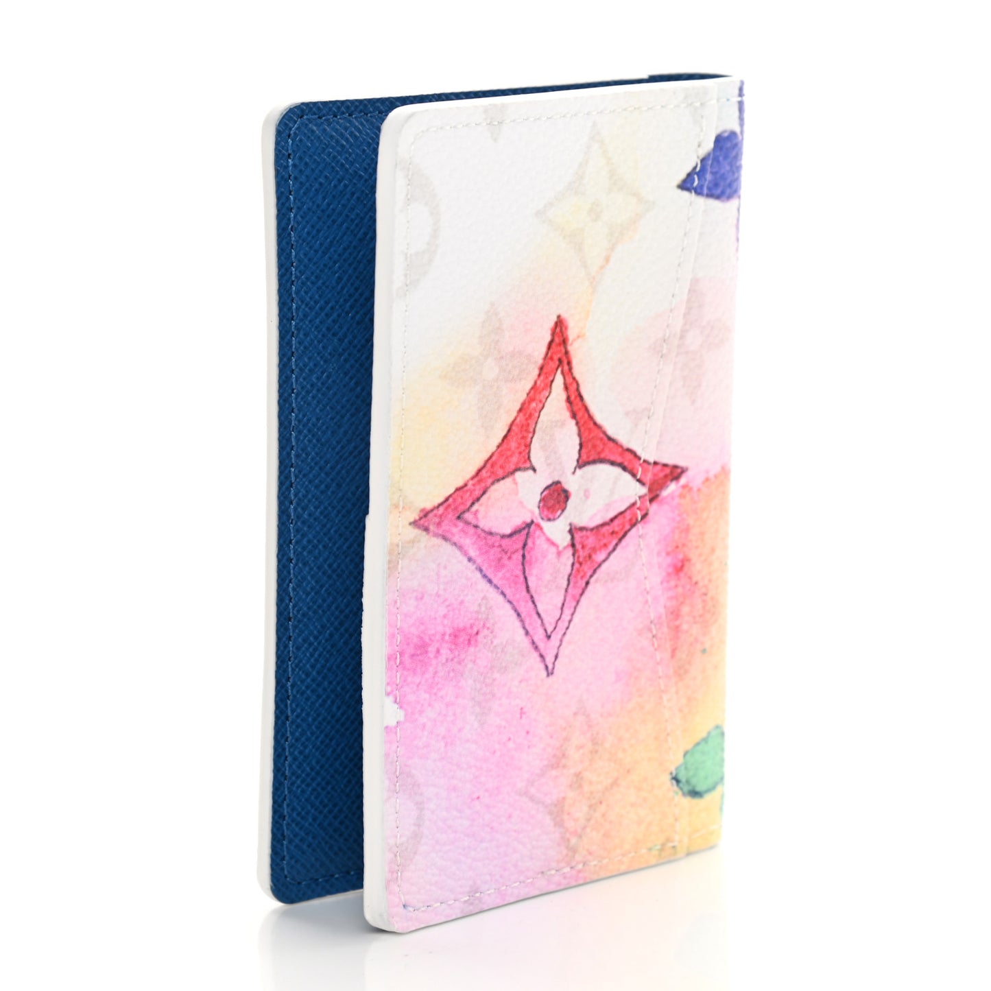Monogram Watercolor Pocket Organizer NM Multicolor