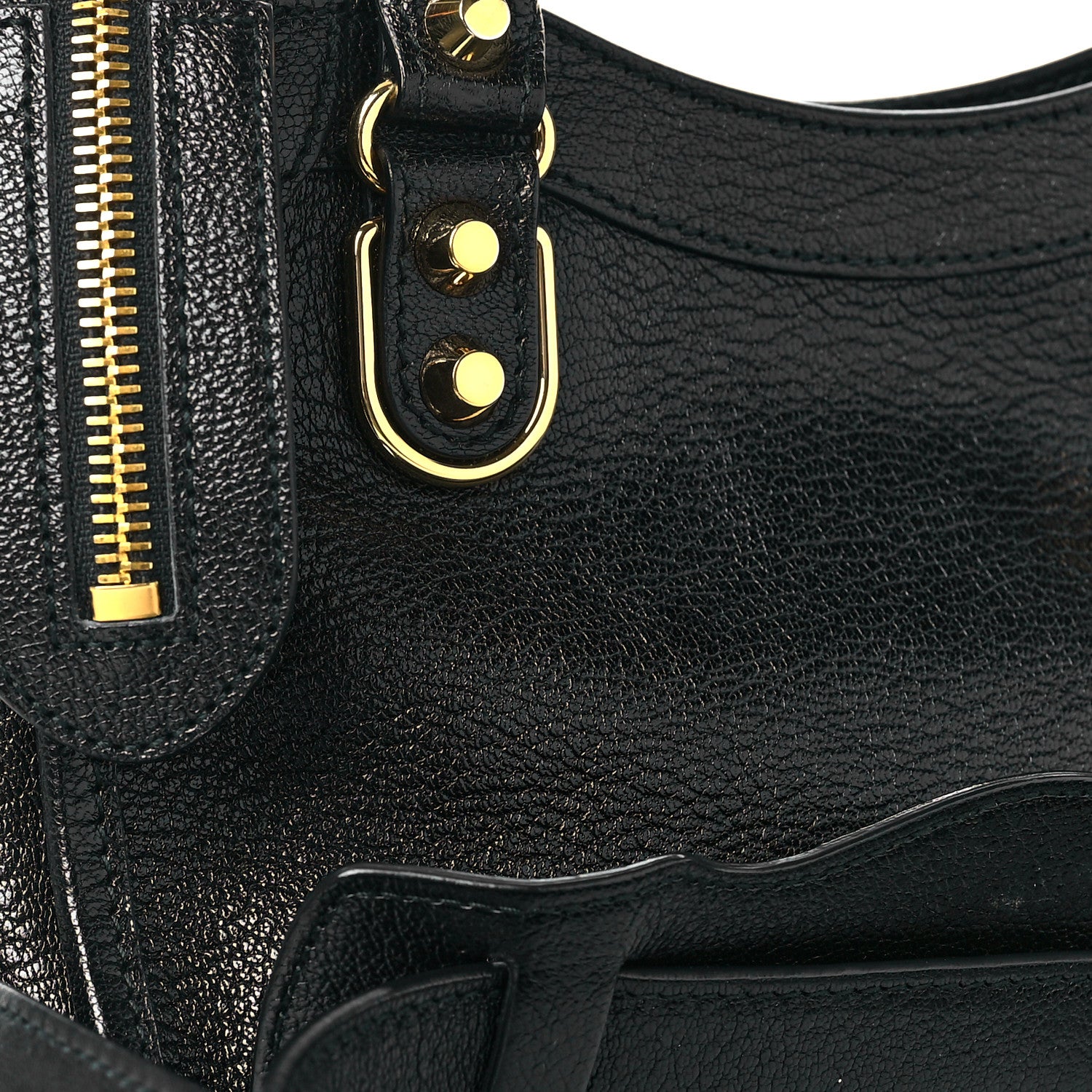 Balenciaga Chevre Gold Metallic Edge Hardware Mini City Black 11 of 11