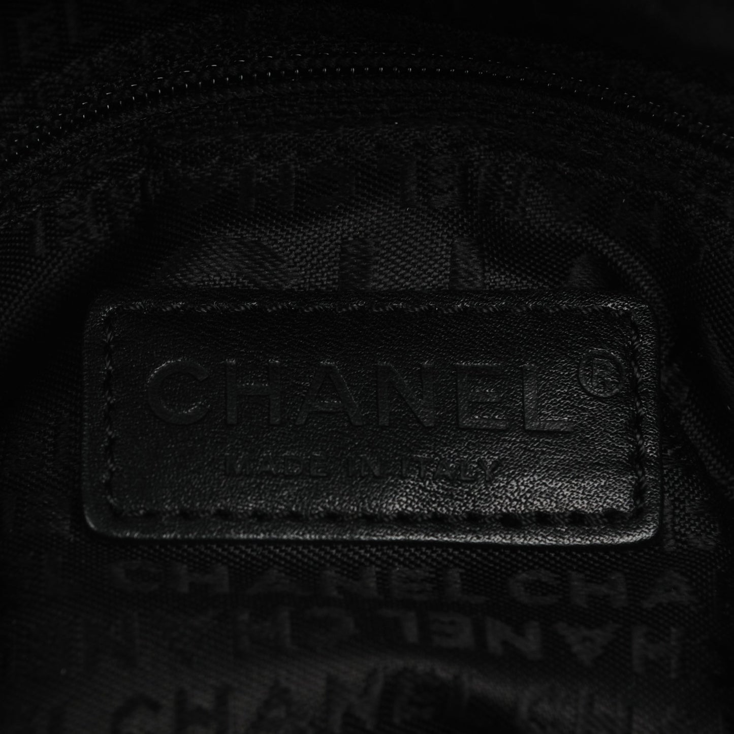 Lambskin Square Stitched Large Tote Black