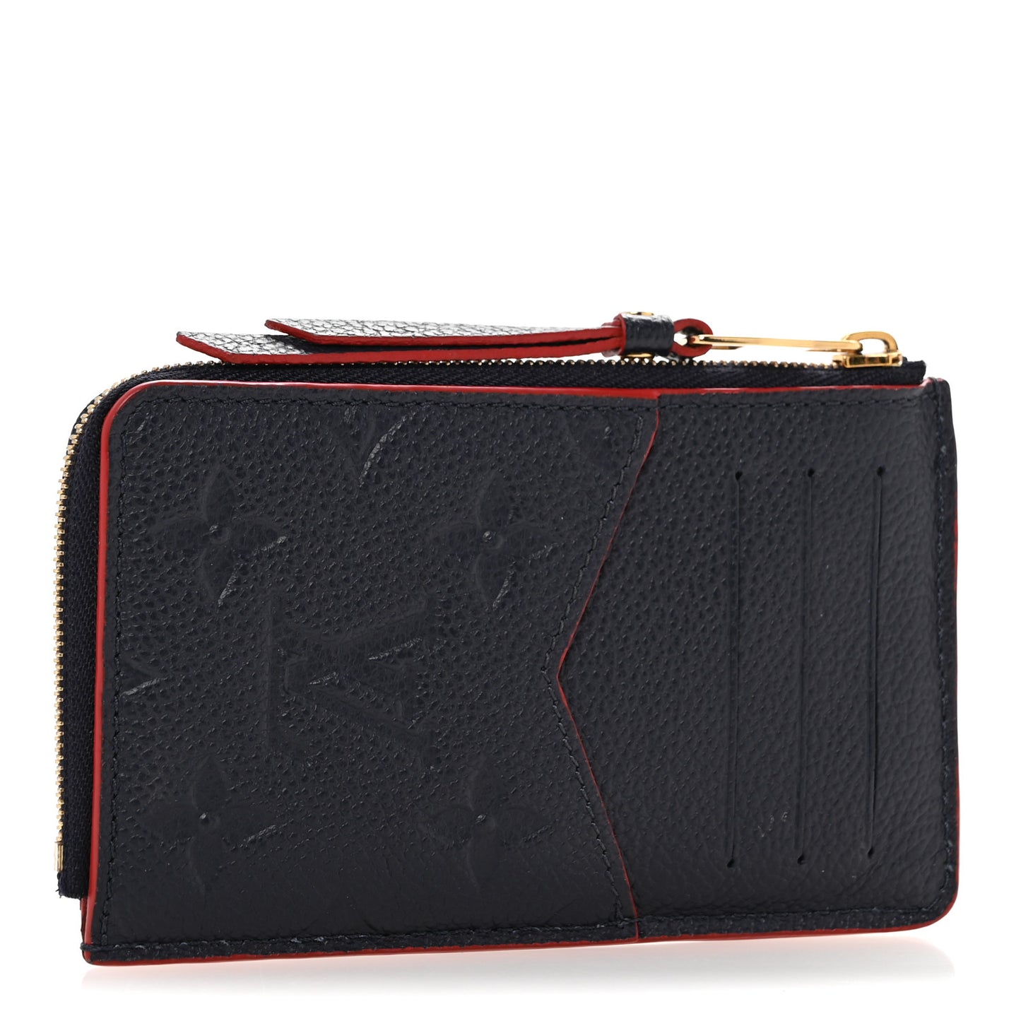 Empreinte Recto Verso Card Holder Marine Rouge
