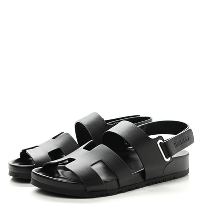 Hermes Calfskin Womens Takara Sandals 36 Black 3 of 9