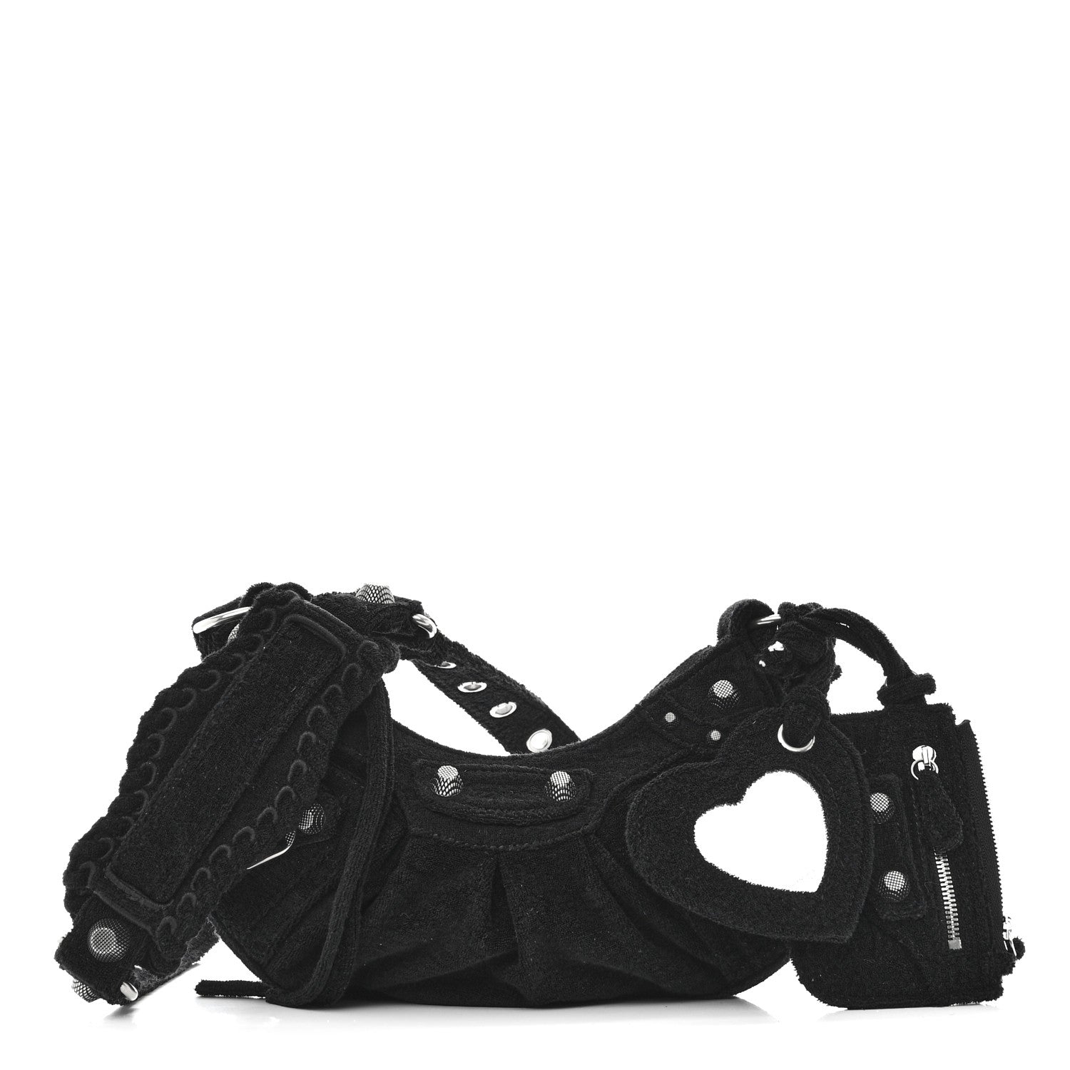 Balenciaga Terry Cloth Le Cagole Shoulder Bag XS Black 1 of 11