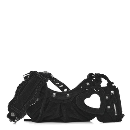 Balenciaga Terry Cloth Le Cagole Shoulder Bag XS Black 1 of 11
