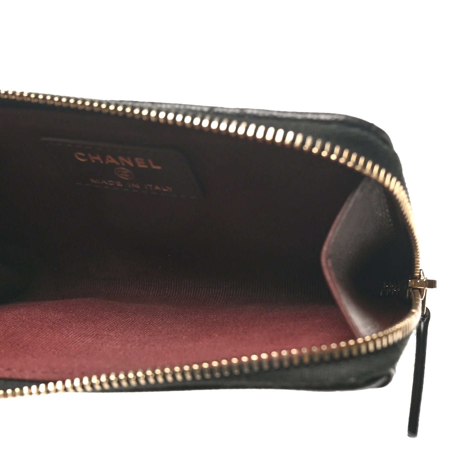 Chanel Caviar Quilted CC Zip Around Card Holder Black 5 of 9