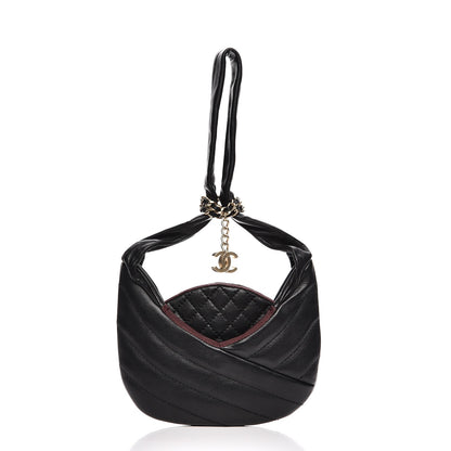 Chanel Calfskin Quilted Small Chain Evening Bag Black 1 of 8