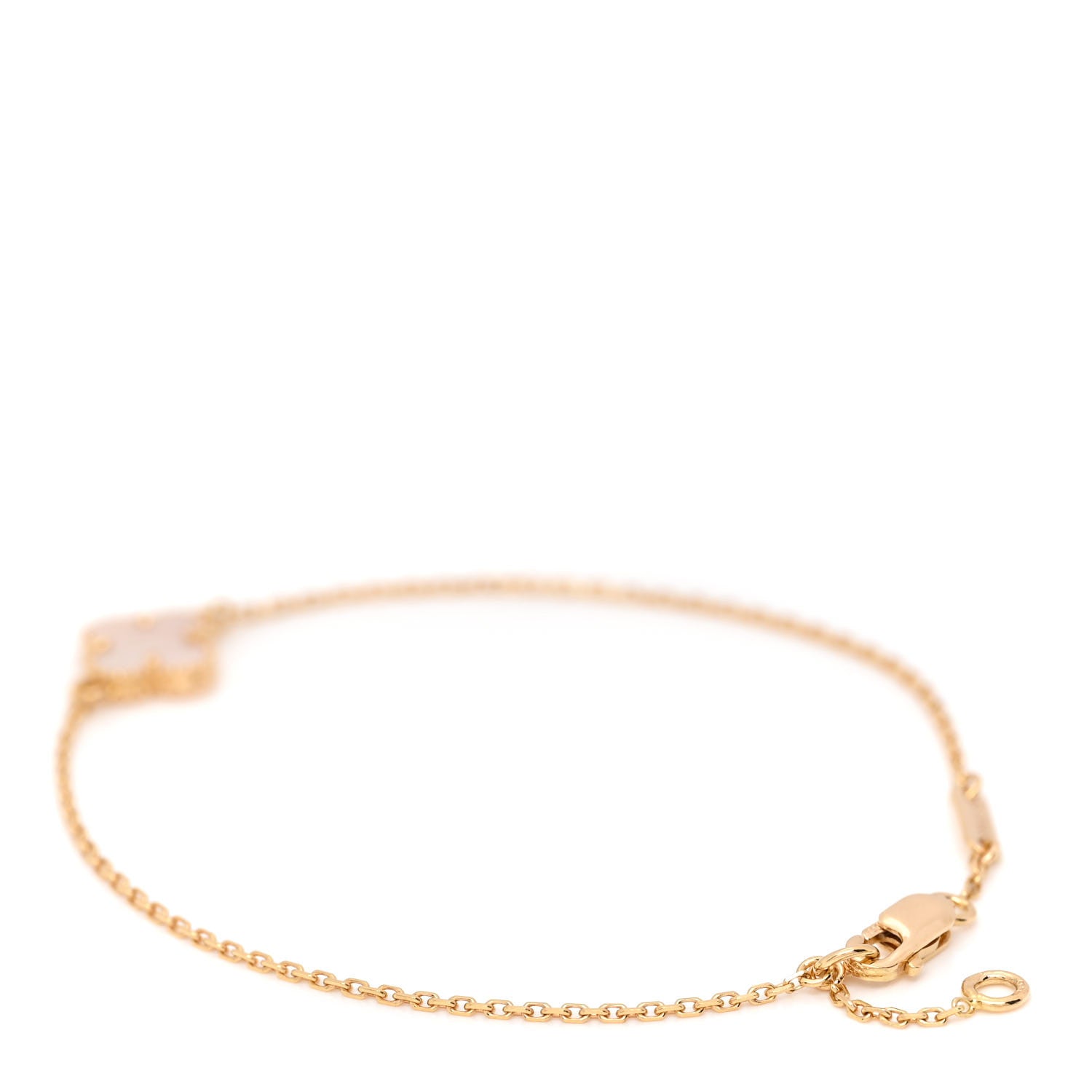Van Cleef & Arpels 18K Yellow Gold Mother of Pearl Sweet Alhambra Bracelet 3 of 5