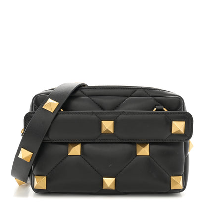 Valentino Garavani Nappa Roman Stud Crossbody Black 1 of 10