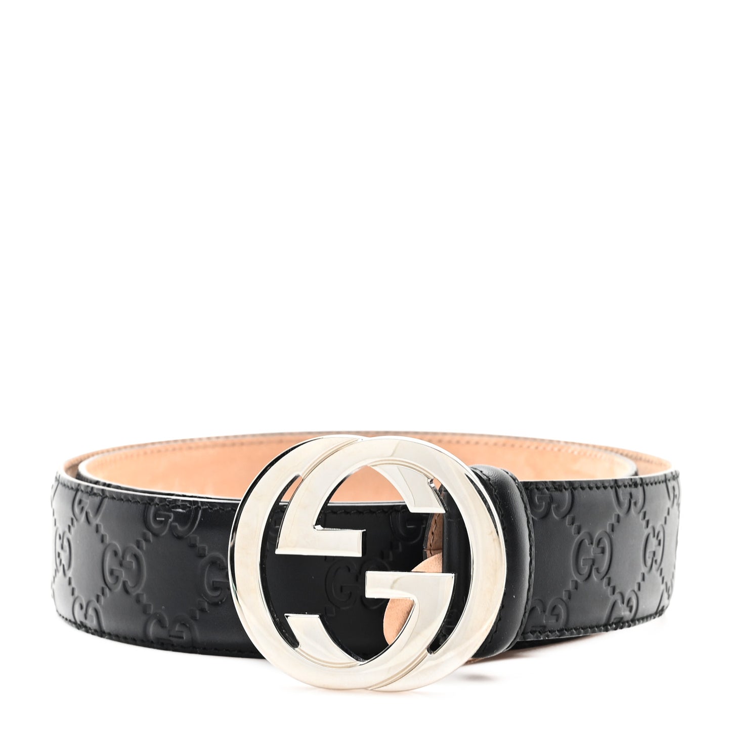 Guccissima Signature Interlocking G Reversible 100 40 Black