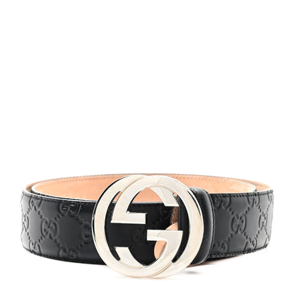 Gucci Guccissima Signature Interlocking G Reversible 100 40 Black 1 of 4