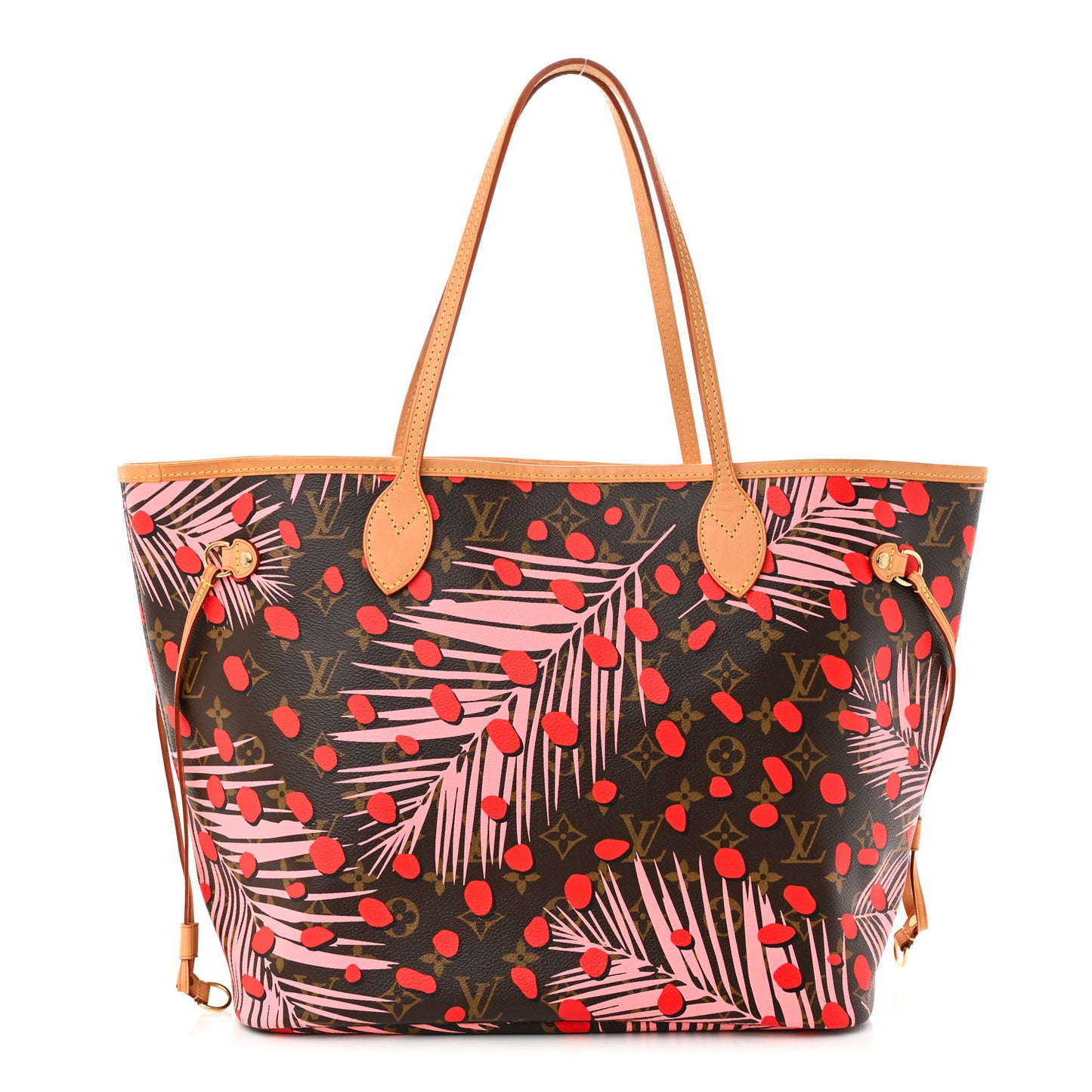 Monogram Jungle Dots Neo Neverfull MM Sugar Pink Poppy
