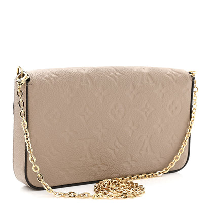 Louis Vuitton Empreinte Pochette Felicie Chain Wallet Tourterelle 4 of 12