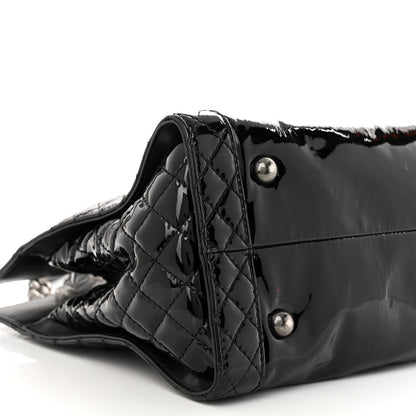 Chanel Patent Quilted Reverso Boy Tote Black 9 of 11