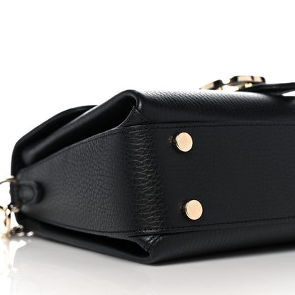 Gucci Dollar Calfskin Interlocking G Top Handle Shoulder Bag Black 9 of 12