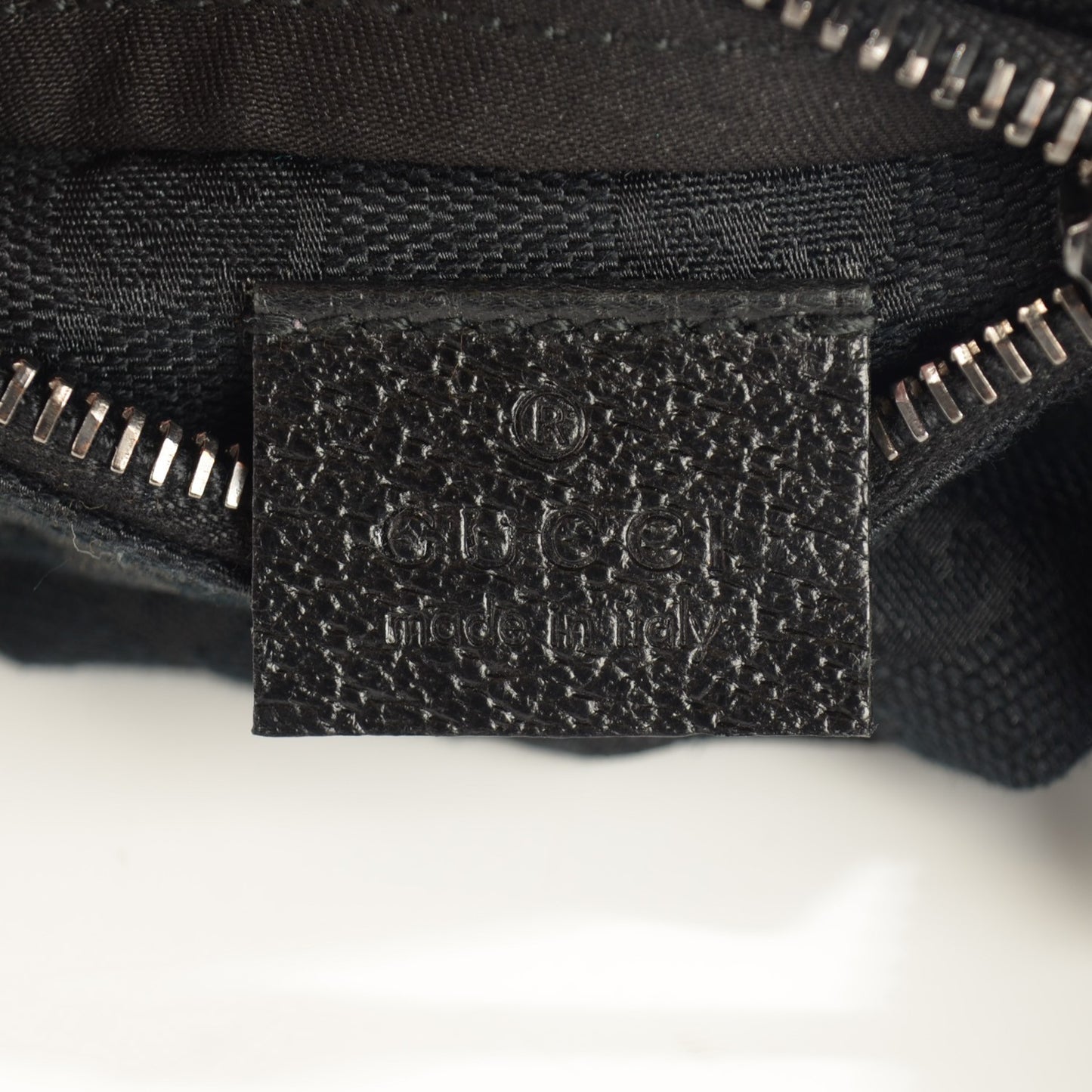 GG Monogram Double Pocket Belt Bag Black