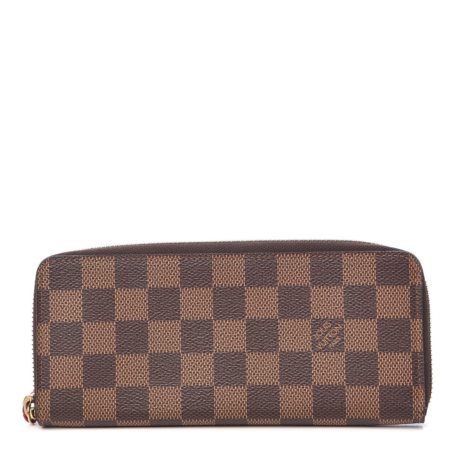 Damier Ebene Clemence Wallet Cherry