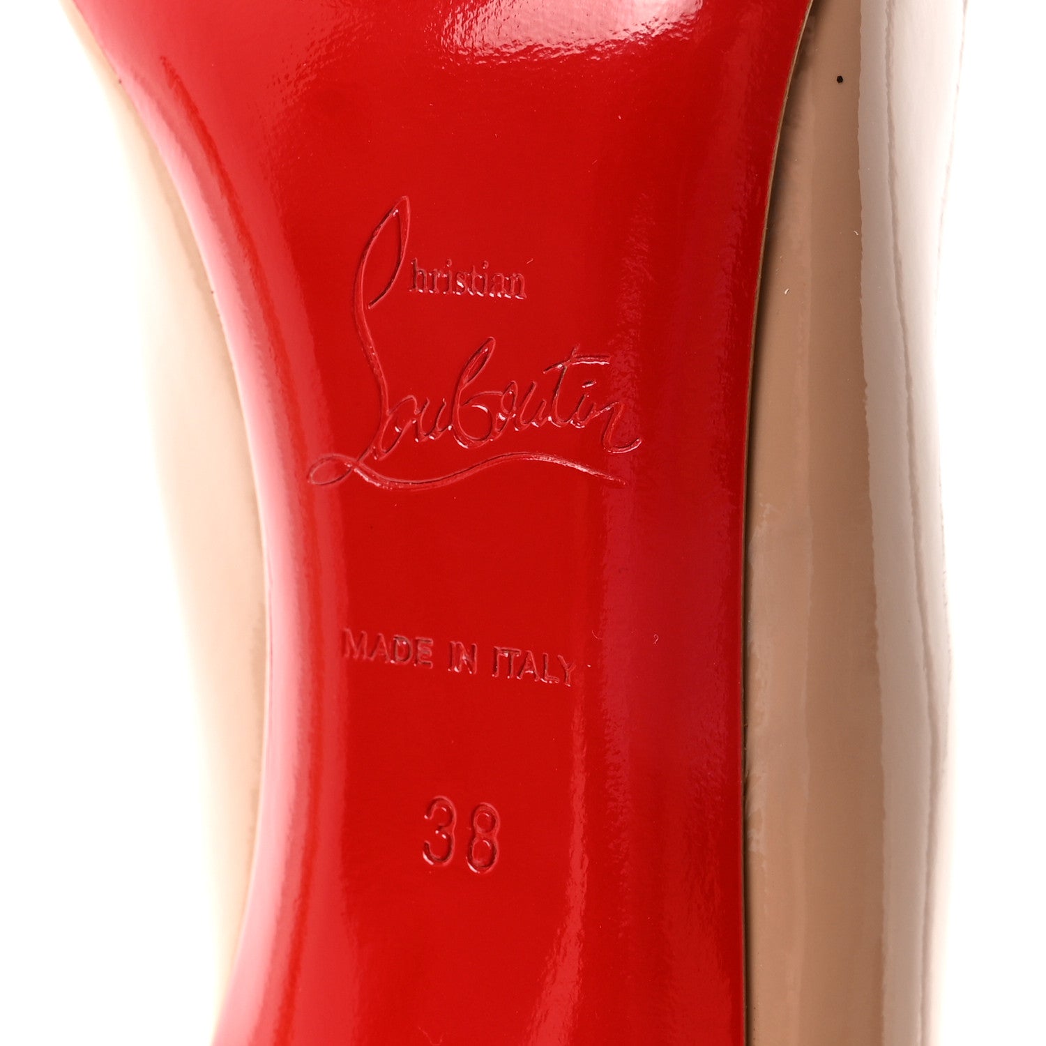 Christian Louboutin Patent Simple 100 Pumps 38 Nude 7 of 9