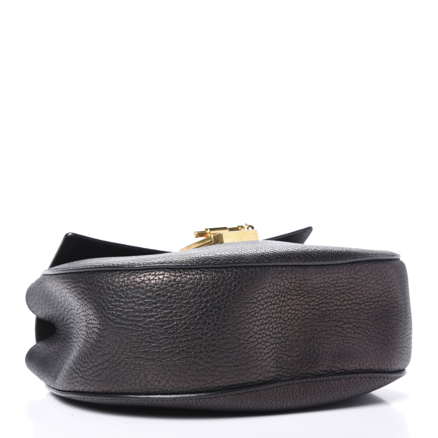 Grained Lambskin Drew Shoulder Bag Black