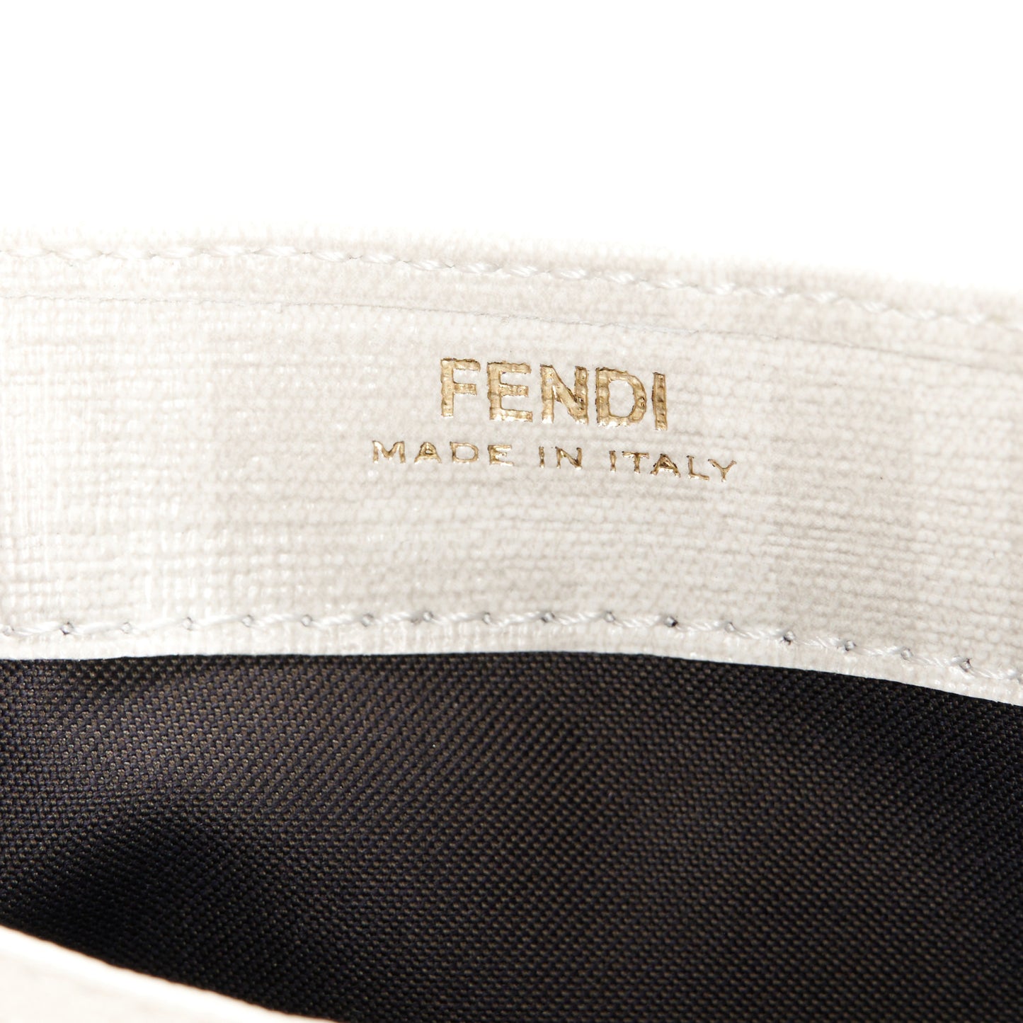Glazed Fabric Vitello Liberty FF Logo Bikini Girls Inlay Continental Wallet On Chain Bianco Perla Multicolor
