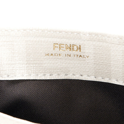 Fendi Glazed Fabric Vitello Liberty FF Logo Bikini Girls Inlay Continental Wallet On Chain Bianco Perla Multicolor 7 of 10