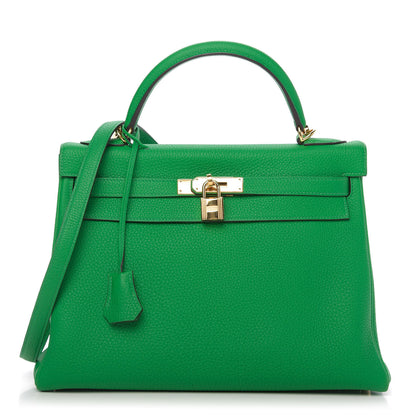 Hermes Togo Kelly Retourne 32 Bambou 1 of 10