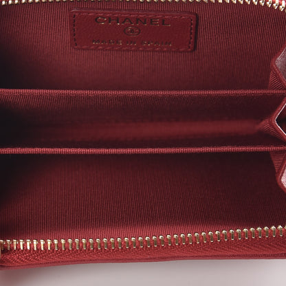 Chanel Sheepskin Quilted Mademoiselle Vintage Zip Coin Purse Red 7 of 10