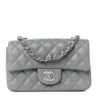 Chanel Caviar Quilted Mini Rectangular Flap Grey 1 of 12