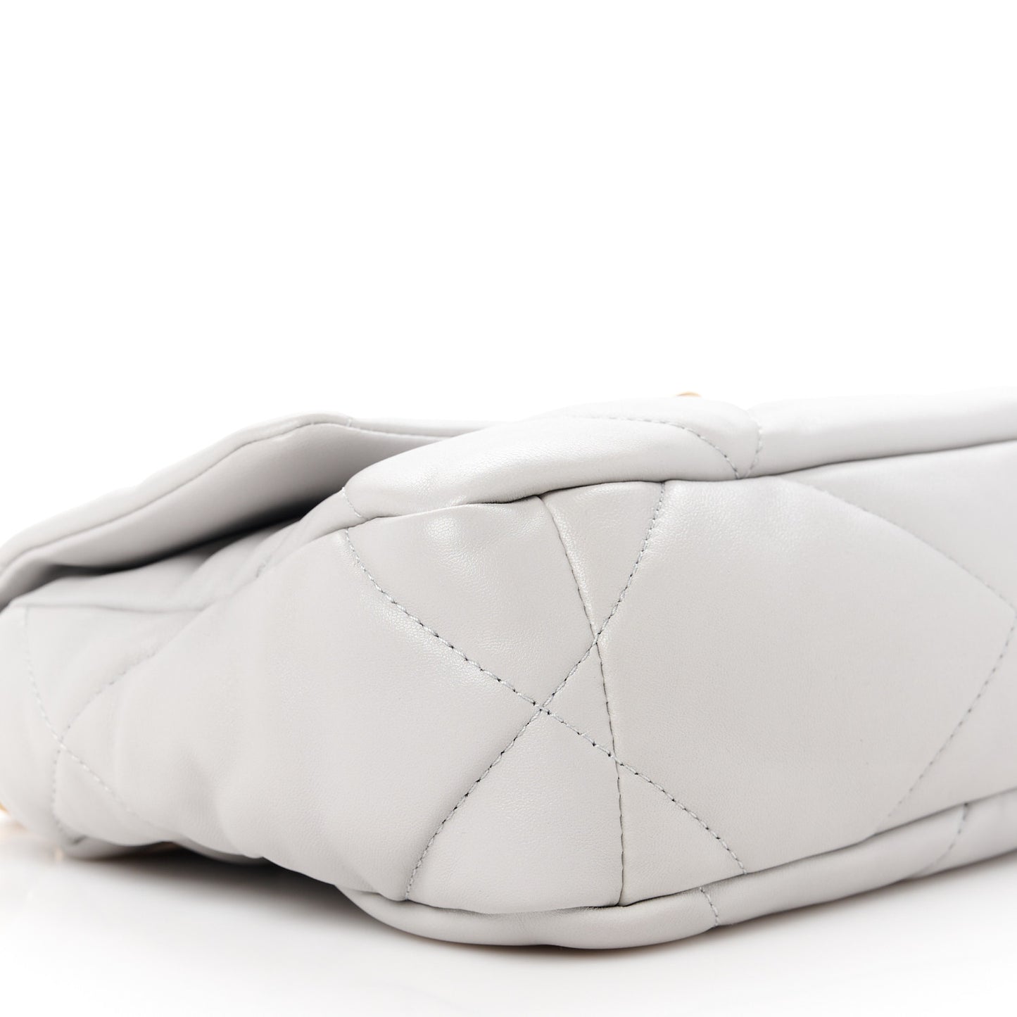 Lambskin Quilted Medium Chanel 19 Flap Grey