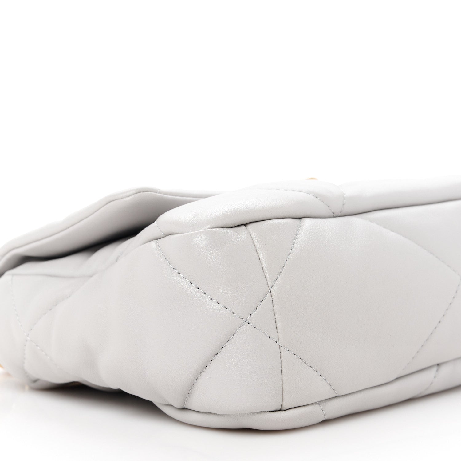 Chanel Lambskin Quilted Medium Chanel 19 Flap Grey 9 of 10