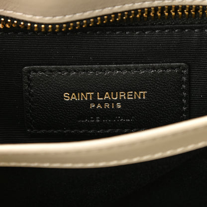 Saint Laurent Calfskin Y Quilted Monogram Toy Loulou Crossbody Bag Crema Soft 7 of 9