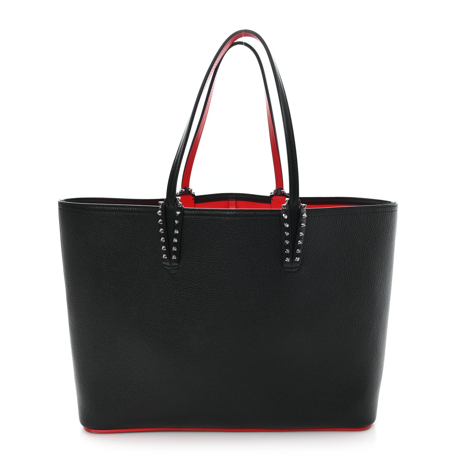 Christian Louboutin Calfskin Spikes East West Cabata Tote Black 1 of 11