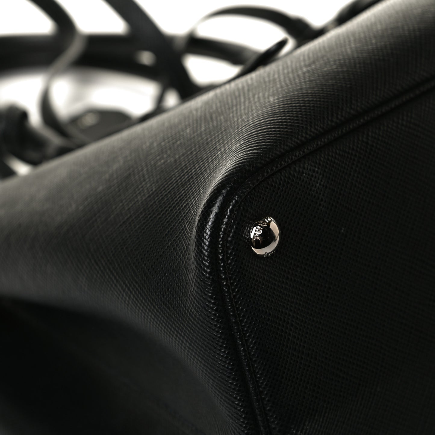 Saffiano Cuir Large Double Bag Black Mughetto
