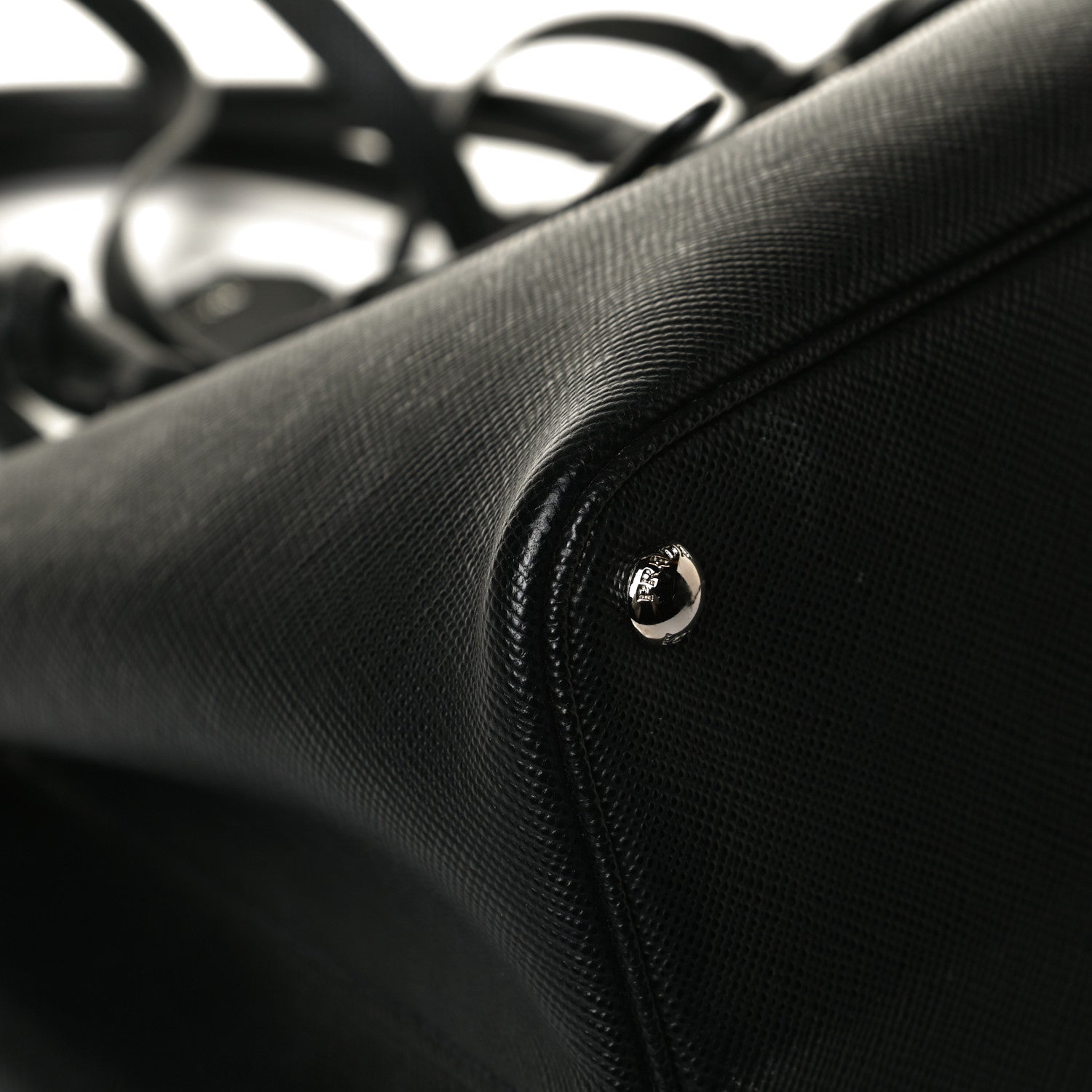 Prada Saffiano Cuir Large Double Bag Black Mughetto 11 of 13