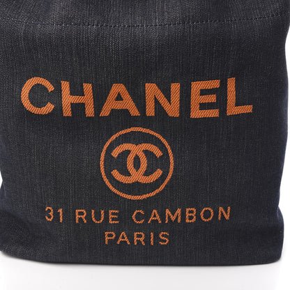 Chanel Canvas Large Deauville Backpack Denim Blue 9 of 9