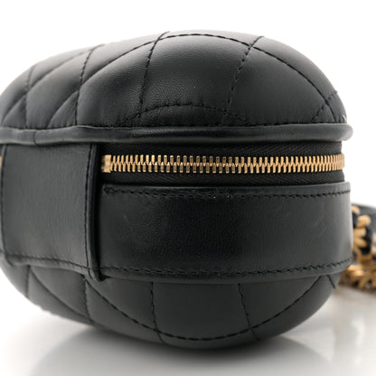 Chanel Lambskin Quilted CC Bubble Vanity Case With Chain Black 10 of 10