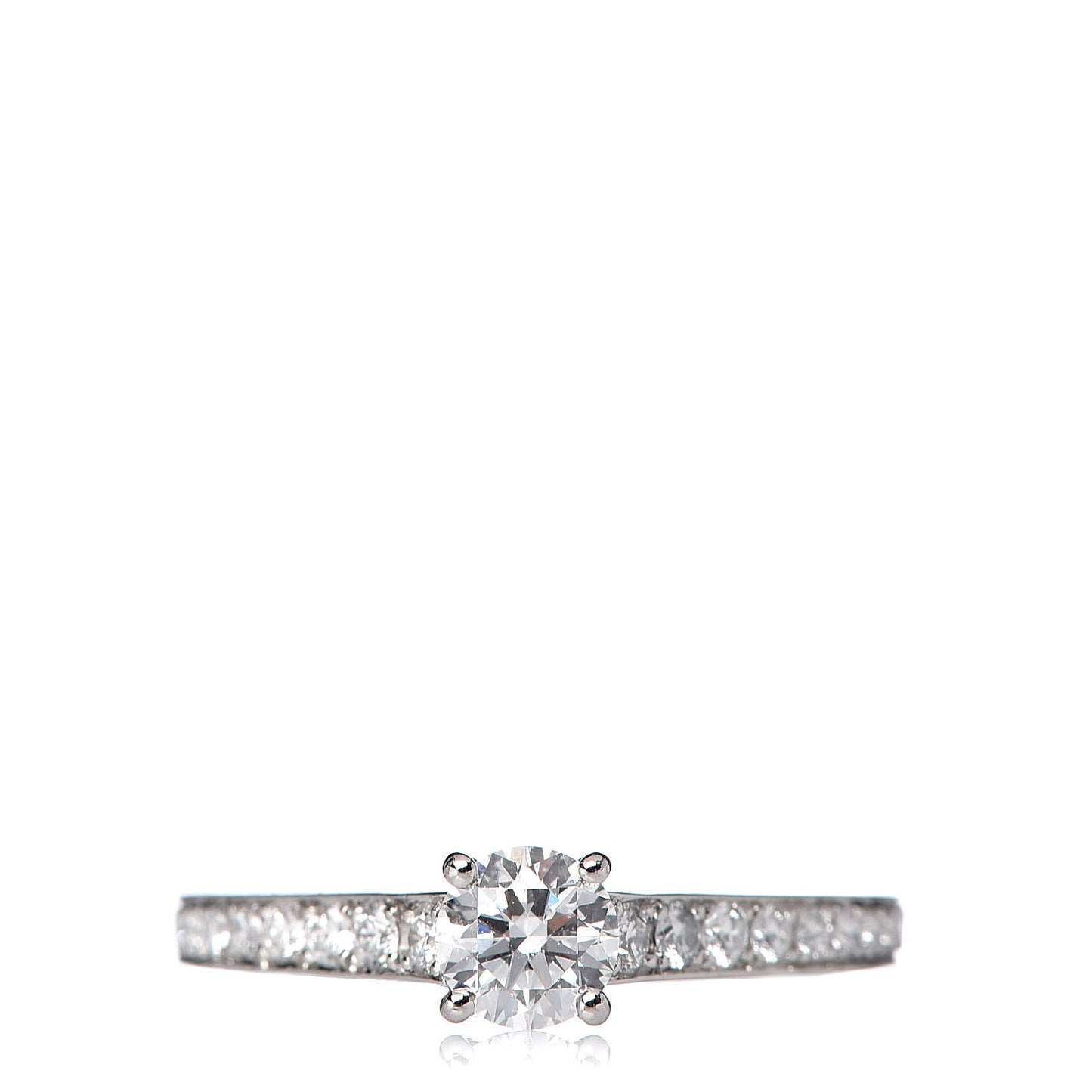 Platinum Diamond .32ct Romance Solitaire Ring 49 4.75