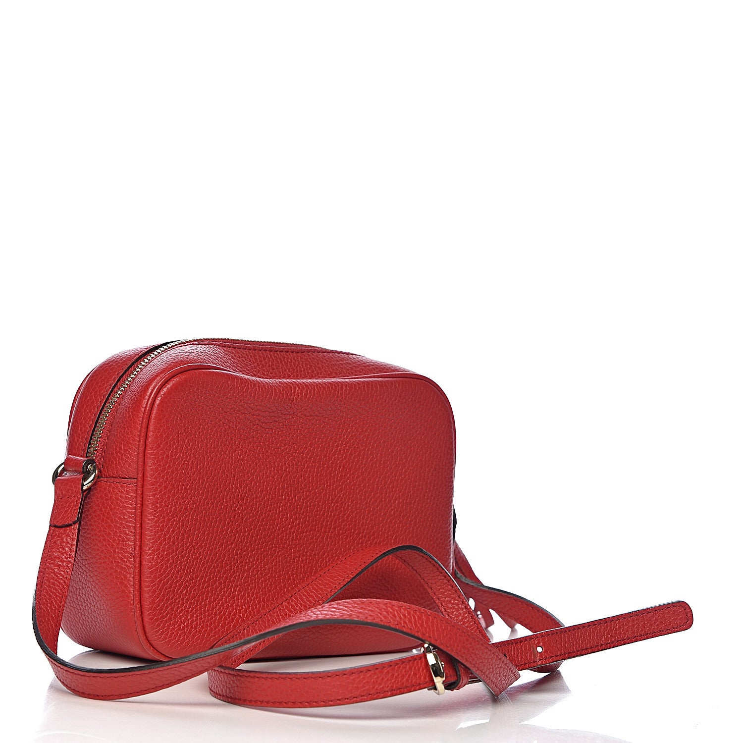 Gucci Pebbled Calfskin Small Soho Disco Bag Tabasco Red 3 of 13