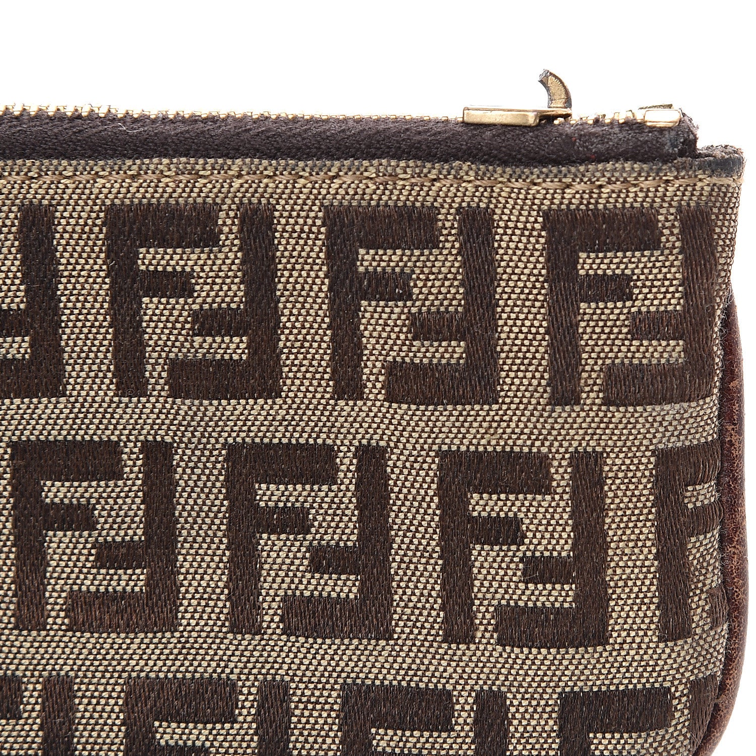 Fendi Zucchino Coin Pouch Key Case Beige 9 of 10