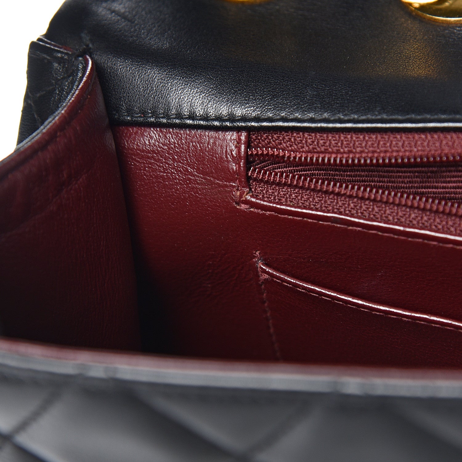Chanel Lambskin Quilted XL Jumbo Single Flap Black 9 of 12