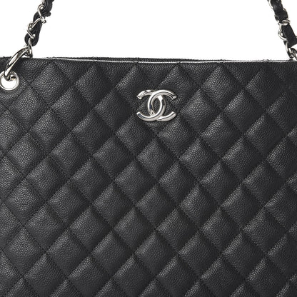 Chanel Caviar Quilted CC Shopping Tote Black 10 of 11