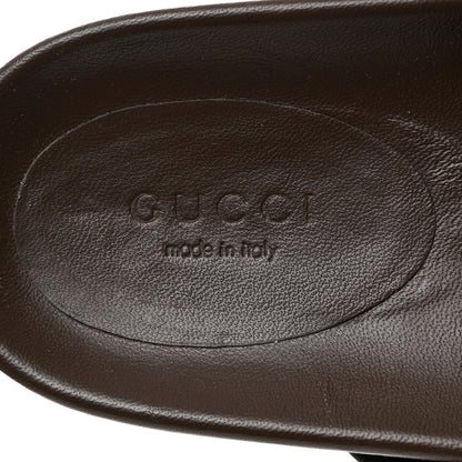 Gucci GG Supreme Monogram Miro Soft Calfskin Womens Horsebit Slippers 37 Beige Ebony New Acero 6 of 9