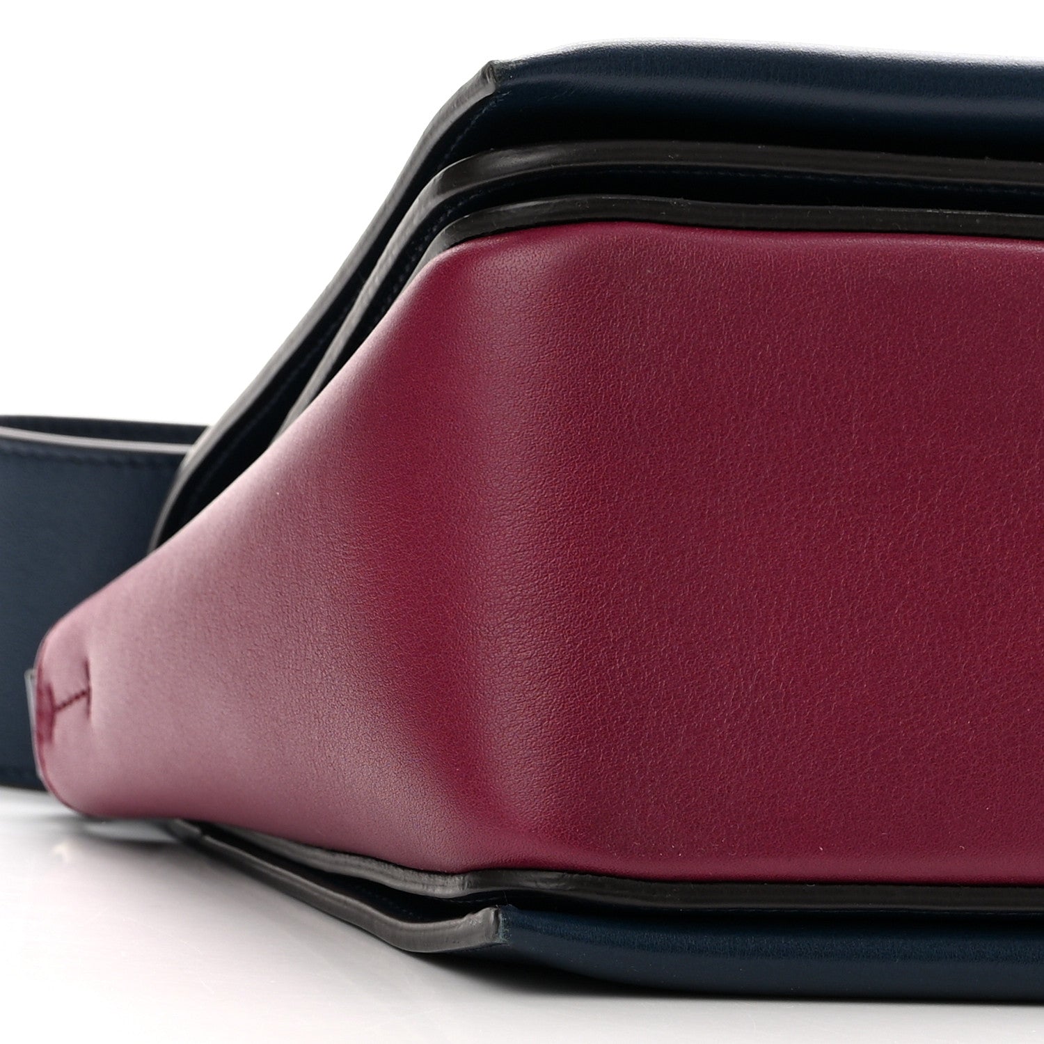 Celine Shiny Smooth Calfskin Medium Frame Shoulder Bag Steel Blue Plum 9 of 10