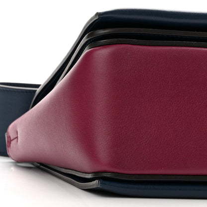 Celine Shiny Smooth Calfskin Medium Frame Shoulder Bag Steel Blue Plum 9 of 10