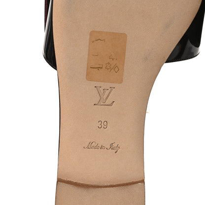 Louis Vuitton Patent Twist Flat Mules 39 Burgundy 6 of 8