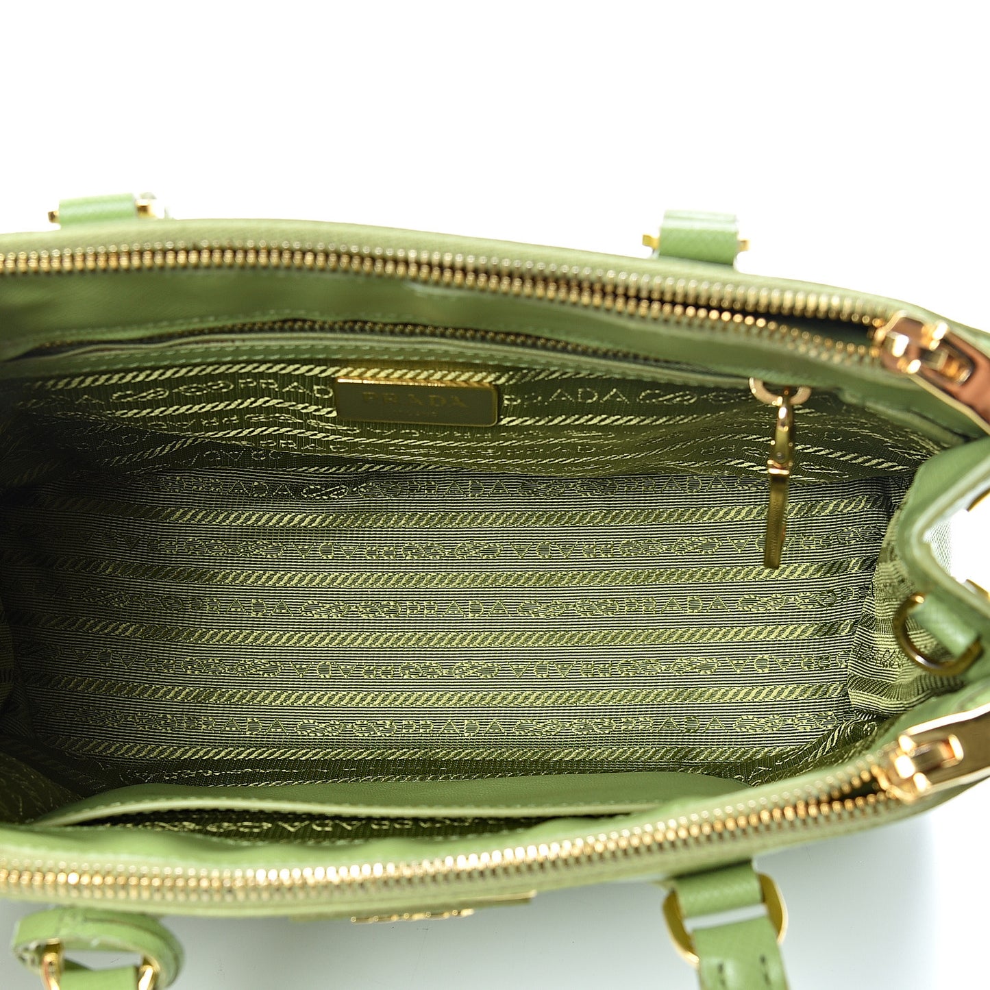 Saffiano Lux Mini Galleria Double Zip Tote Prato