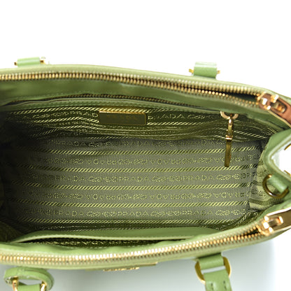 Prada Saffiano Lux Mini Galleria Double Zip Tote Prato 4 of 12