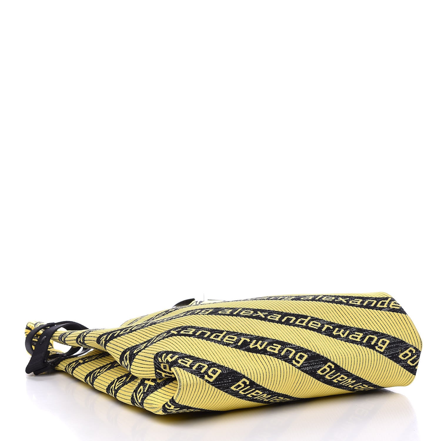 Alexander Wang Knit Jacquard Diagonal Logo Shopper Tote Yellow 4 of 8