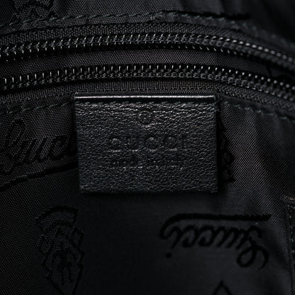 Gucci Guccissima Medium Flat Messenger Bag Black 6 of 12