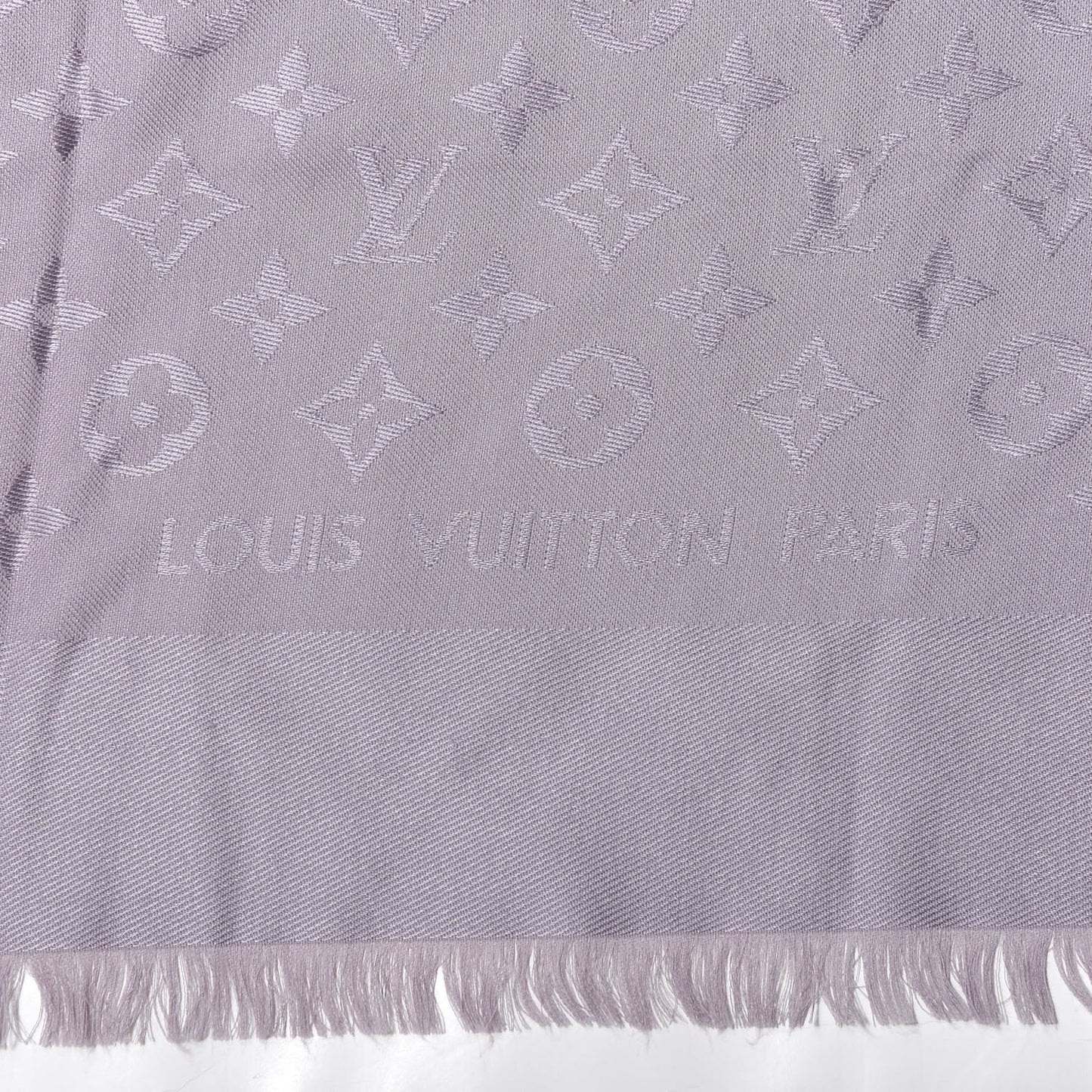 Wool Silk Monogram Shawl Parme